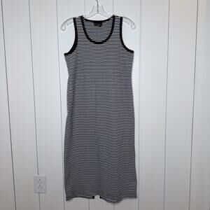 Limited Navy White Stripe Sleeveless Maxi Dress Women’s S Cotton